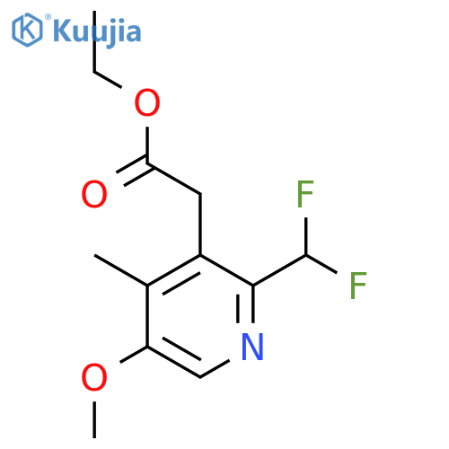 Ethyl 2-(difluoromethyl)-5-methoxy-4-methylpyridine-3-acetate structure
