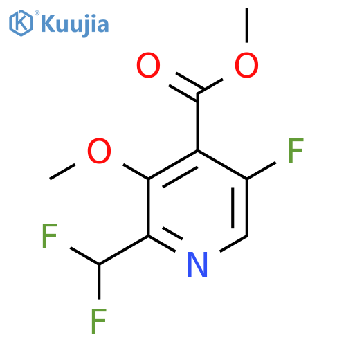 Methyl 2-(difluoromethyl)-5-fluoro-3-methoxypyridine-4-carboxylate structure