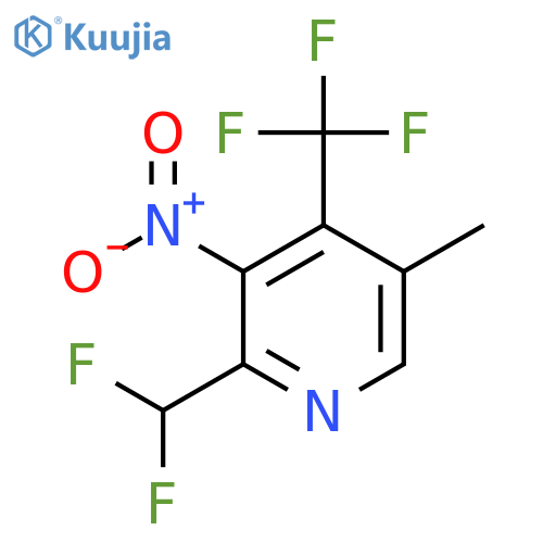 2-(Difluoromethyl)-5-methyl-3-nitro-4-(trifluoromethyl)pyridine structure