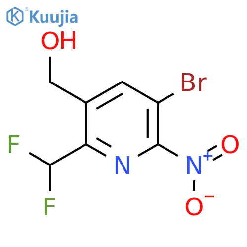 3-Bromo-6-(difluoromethyl)-2-nitropyridine-5-methanol structure