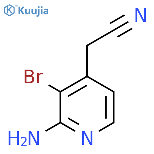 2-Amino-3-bromopyridine-4-acetonitrile structure