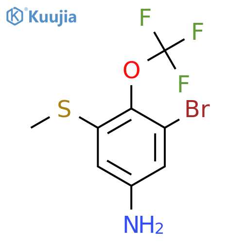 5-Amino-3-bromo-2-(trifluoromethoxy)thioanisole structure