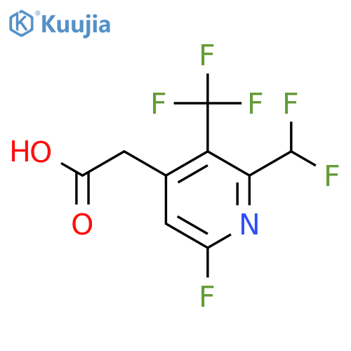 2-(Difluoromethyl)-6-fluoro-3-(trifluoromethyl)pyridine-4-acetic acid structure