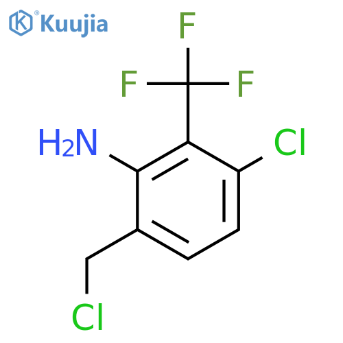 2-Amino-4-chloro-3-(trifluoromethyl)benzyl chloride structure