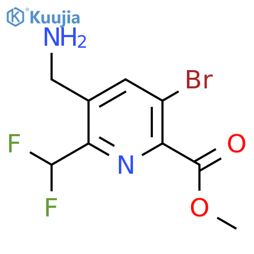 Methyl 3-(aminomethyl)-5-bromo-2-(difluoromethyl)pyridine-6-carboxylate structure