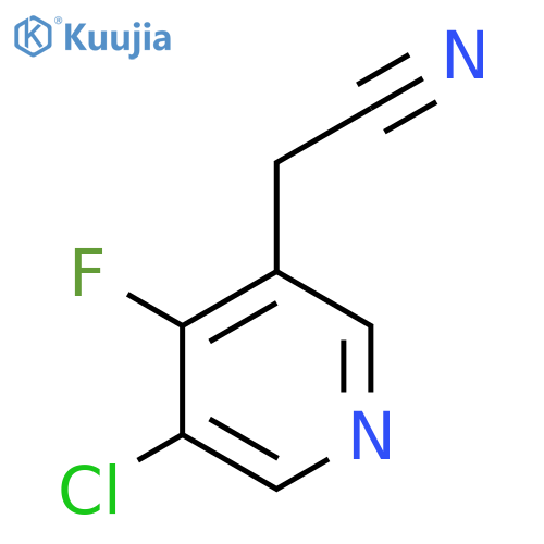 3-Chloro-4-fluoropyridine-5-acetonitrile structure