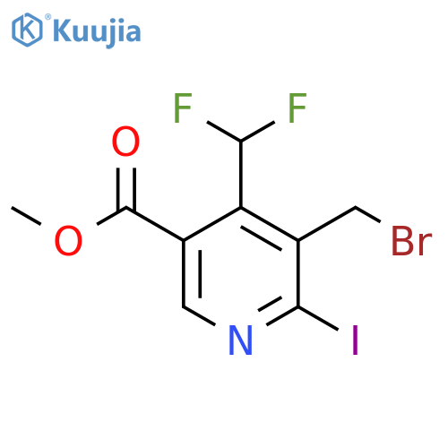 Methyl 3-(bromomethyl)-4-(difluoromethyl)-2-iodopyridine-5-carboxylate structure