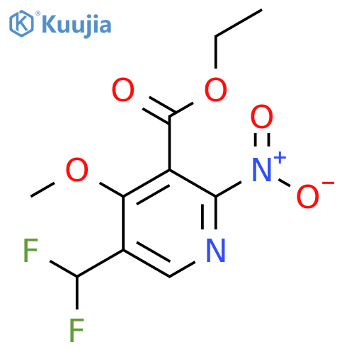 Ethyl 5-(difluoromethyl)-4-methoxy-2-nitropyridine-3-carboxylate structure