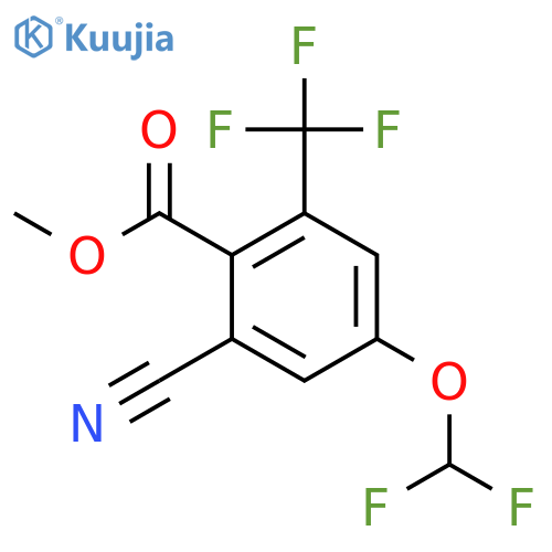 Methyl 2-cyano-4-difluoromethoxy-6-(trifluoromethyl)benzoate structure