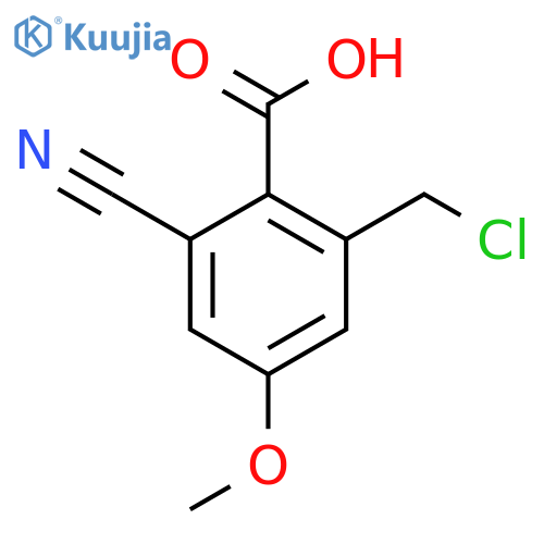 2-Chloromethyl-6-cyano-4-methoxybenzoic acid structure