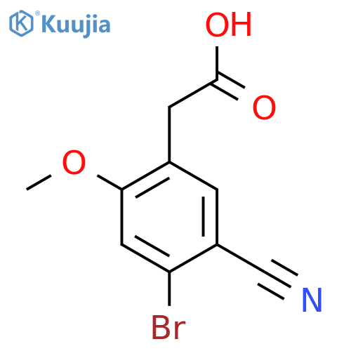 4-Bromo-5-cyano-2-methoxyphenylacetic acid structure