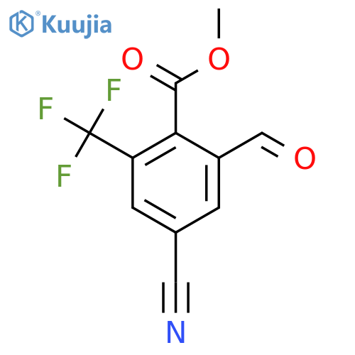 Methyl 4-cyano-2-formyl-6-(trifluoromethyl)benzoate structure