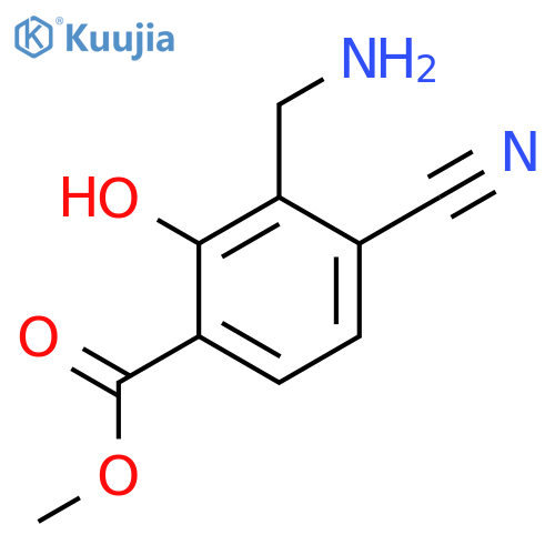Methyl 3-aminomethyl-4-cyano-2-hydroxybenzoate structure