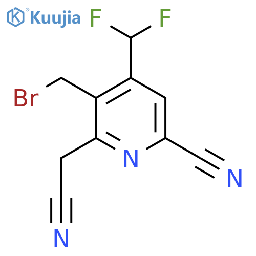 3-(Bromomethyl)-6-cyano-4-(difluoromethyl)pyridine-2-acetonitrile structure