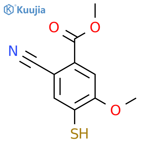 Methyl 2-cyano-4-mercapto-5-methoxybenzoate structure