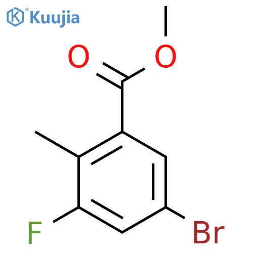 Methyl 5-bromo-3-fluoro-2-methylbenzoate structure