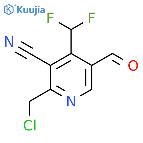 2-(Chloromethyl)-3-cyano-4-(difluoromethyl)pyridine-5-carboxaldehyde structure