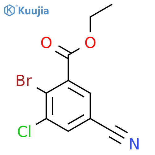 Ethyl 2-bromo-3-chloro-5-cyanobenzoate structure