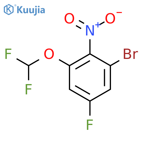 1-Bromo-3-difluoromethoxy-5-fluoro-2-nitrobenzene structure