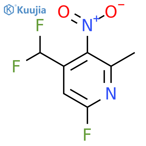 4-(Difluoromethyl)-6-fluoro-2-methyl-3-nitropyridine structure