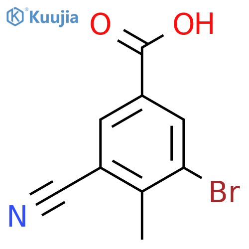 3-Bromo-5-cyano-4-methylbenzoic acid structure