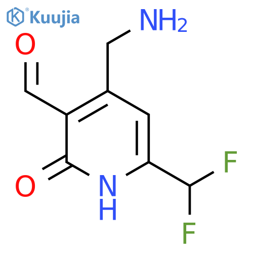 4-(Aminomethyl)-6-(difluoromethyl)-2-hydroxypyridine-3-carboxaldehyde structure