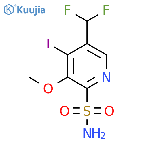 5-(Difluoromethyl)-4-iodo-3-methoxypyridine-2-sulfonamide structure