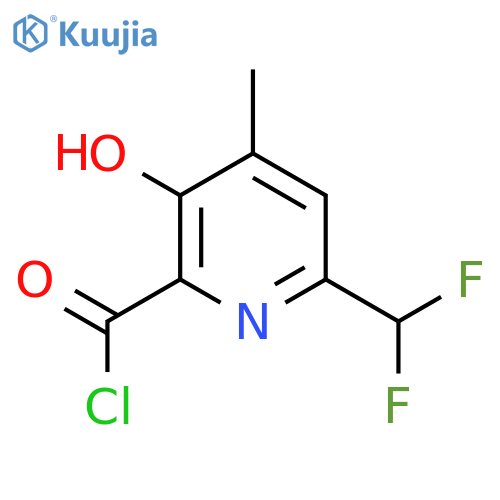 6-(Difluoromethyl)-3-hydroxy-4-methylpyridine-2-carbonyl chloride structure
