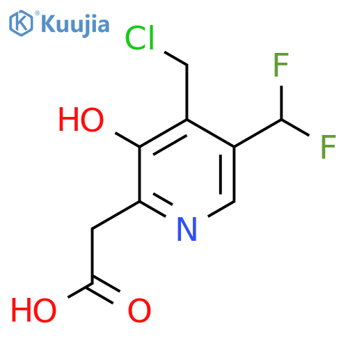 4-(Chloromethyl)-5-(difluoromethyl)-3-hydroxypyridine-2-acetic acid structure