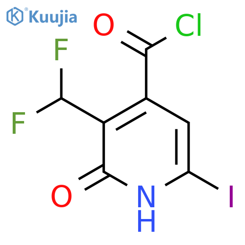 3-(Difluoromethyl)-2-hydroxy-6-iodopyridine-4-carbonyl chloride structure