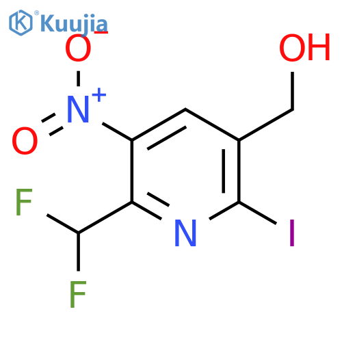 2-(Difluoromethyl)-6-iodo-3-nitropyridine-5-methanol structure