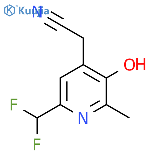 6-(Difluoromethyl)-3-hydroxy-2-methylpyridine-4-acetonitrile structure