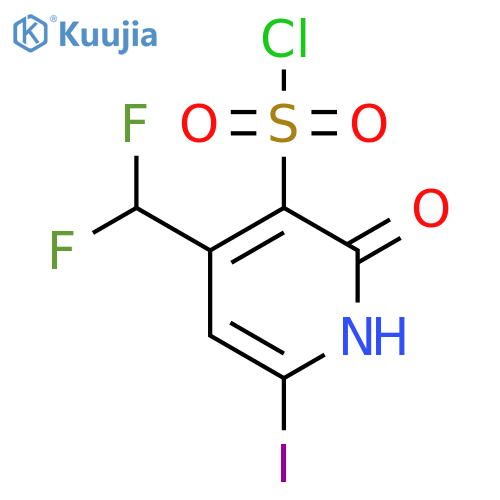 4-(Difluoromethyl)-2-hydroxy-6-iodopyridine-3-sulfonyl chloride structure