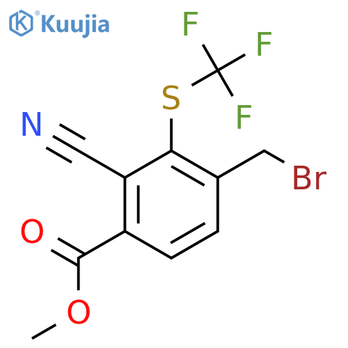 Methyl 4-bromomethyl-2-cyano-3-(trifluoromethylthio)benzoate structure