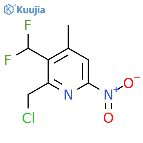 2-(Chloromethyl)-3-(difluoromethyl)-4-methyl-6-nitropyridine structure