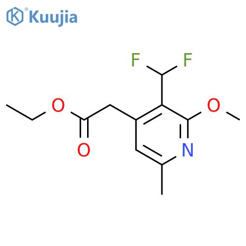 Ethyl 3-(difluoromethyl)-2-methoxy-6-methylpyridine-4-acetate structure
