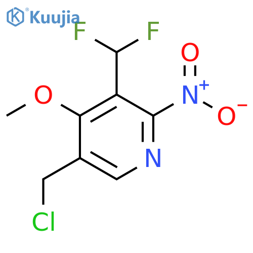 5-(Chloromethyl)-3-(difluoromethyl)-4-methoxy-2-nitropyridine structure