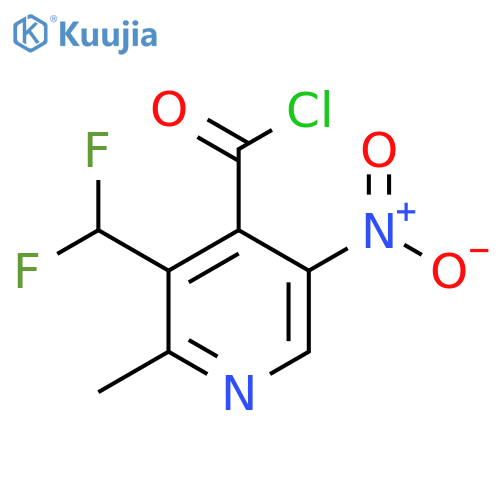 3-(Difluoromethyl)-2-methyl-5-nitropyridine-4-carbonyl chloride structure
