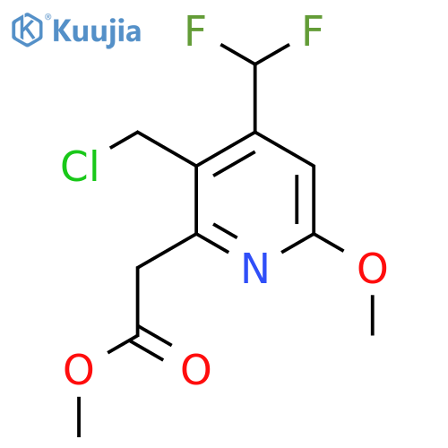 Methyl 3-(chloromethyl)-4-(difluoromethyl)-6-methoxypyridine-2-acetate structure