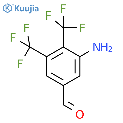 3-Amino-4,5-bis(trifluoromethyl)benzaldehyde structure