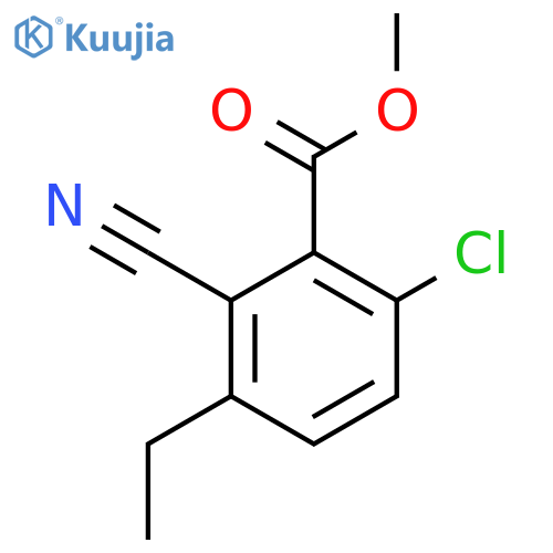 Methyl 6-chloro-2-cyano-3-ethylbenzoate structure