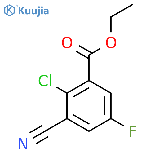 Ethyl 2-chloro-3-cyano-5-fluorobenzoate structure