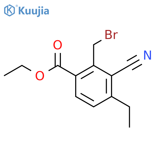 Ethyl 2-bromomethyl-3-cyano-4-ethylbenzoate structure