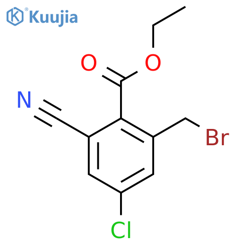 Ethyl 2-bromomethyl-4-chloro-6-cyanobenzoate structure