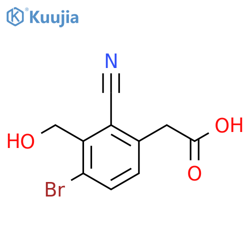 4-Bromo-2-cyano-3-(hydroxymethyl)phenylacetic acid structure