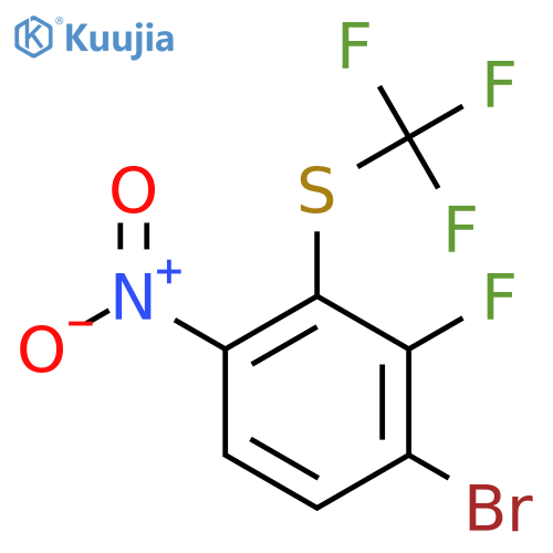 1-Bromo-2-fluoro-4-nitro-3-(trifluoromethylthio)benzene structure