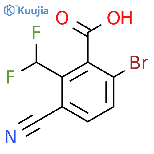 6-Bromo-3-cyano-2-(difluoromethyl)benzoic acid structure