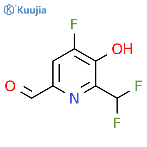 2-(Difluoromethyl)-4-fluoro-3-hydroxypyridine-6-carboxaldehyde structure