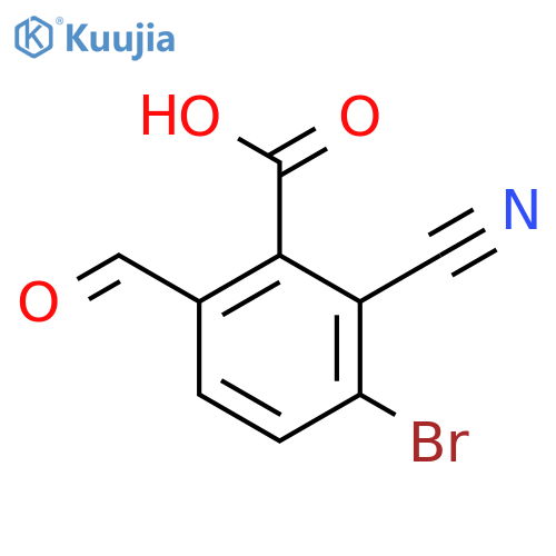 3-Bromo-2-cyano-6-formylbenzoic acid structure