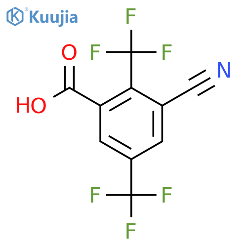 2,5-Bis(trifluoromethyl)-3-cyanobenzoic acid structure